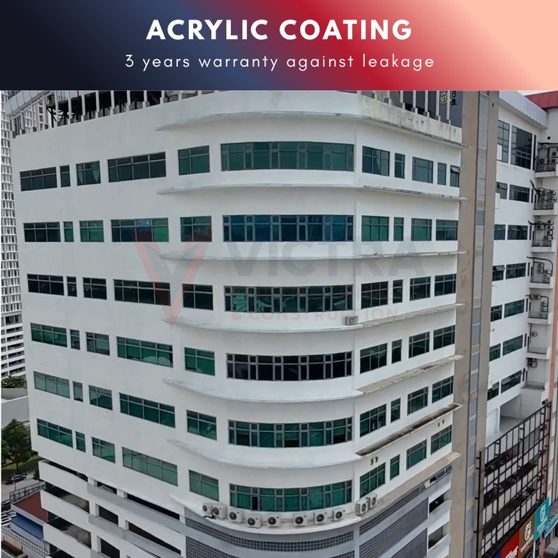 Waterproofing Systems project at Wisma TRAX, Jalan Chan Sow Lin
